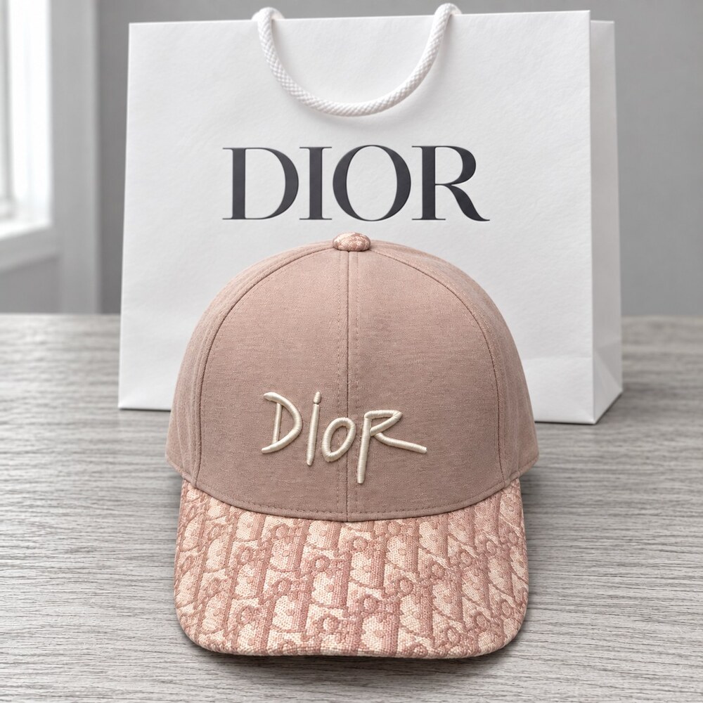 Dior Pink Jacquard Baseball Cap